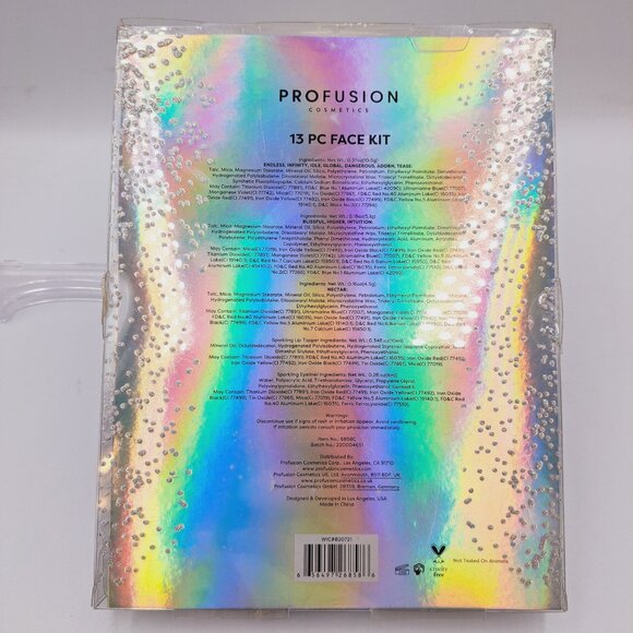 Profusion Silver Glitters Chrome 13 Eyeshadow Palette Holiday Make Up Face Kit - Picture 6 of 7